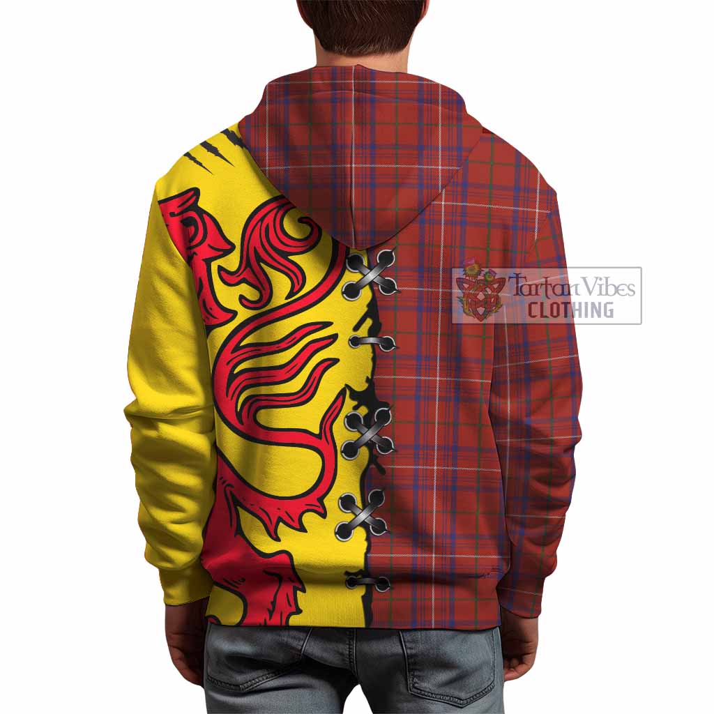 Rose Tartan Family Crest Hoodie Lion Rampant Honor - Tartan Vibes Clothing