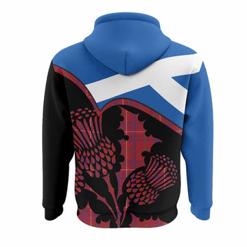 Rose Tartan Family Crest Hoodie Scotland Thistle Floral Flag Style
