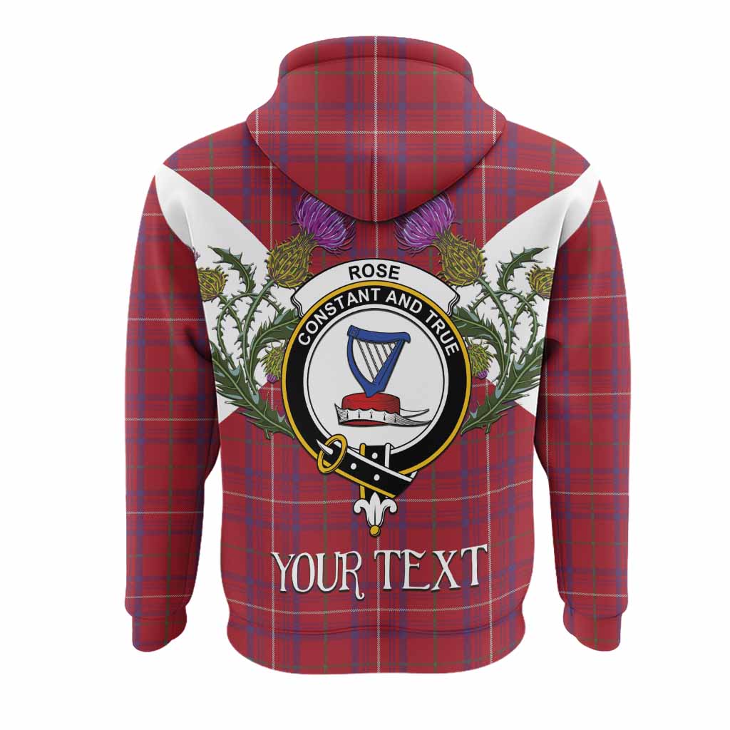 Rose Tartan Family Crest Hoodie Scottish Burns Night Thistle Floral