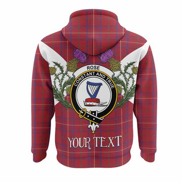 Rose Tartan Family Crest Hoodie Scottish Burns Night Thistle Floral