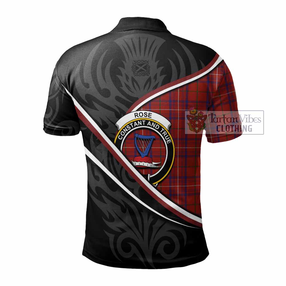 Rose Tartan Family Crest Polo Shirt Celtic Scottish Thistle Floral - Tartan Vibes Clothing