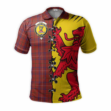 Rose Tartan Family Crest Polo Shirt Lion Rampant Honor