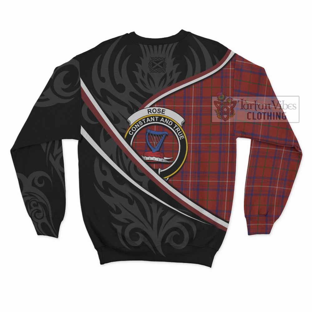Rose Tartan Family Crest Sweatshirt Celtic Scottish Thistle Floral - Tartan Vibes Clothing