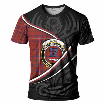 Rose Tartan Family Crest T-shirt Celtic Scottish Thistle Floral - Tartan Vibes Clothing