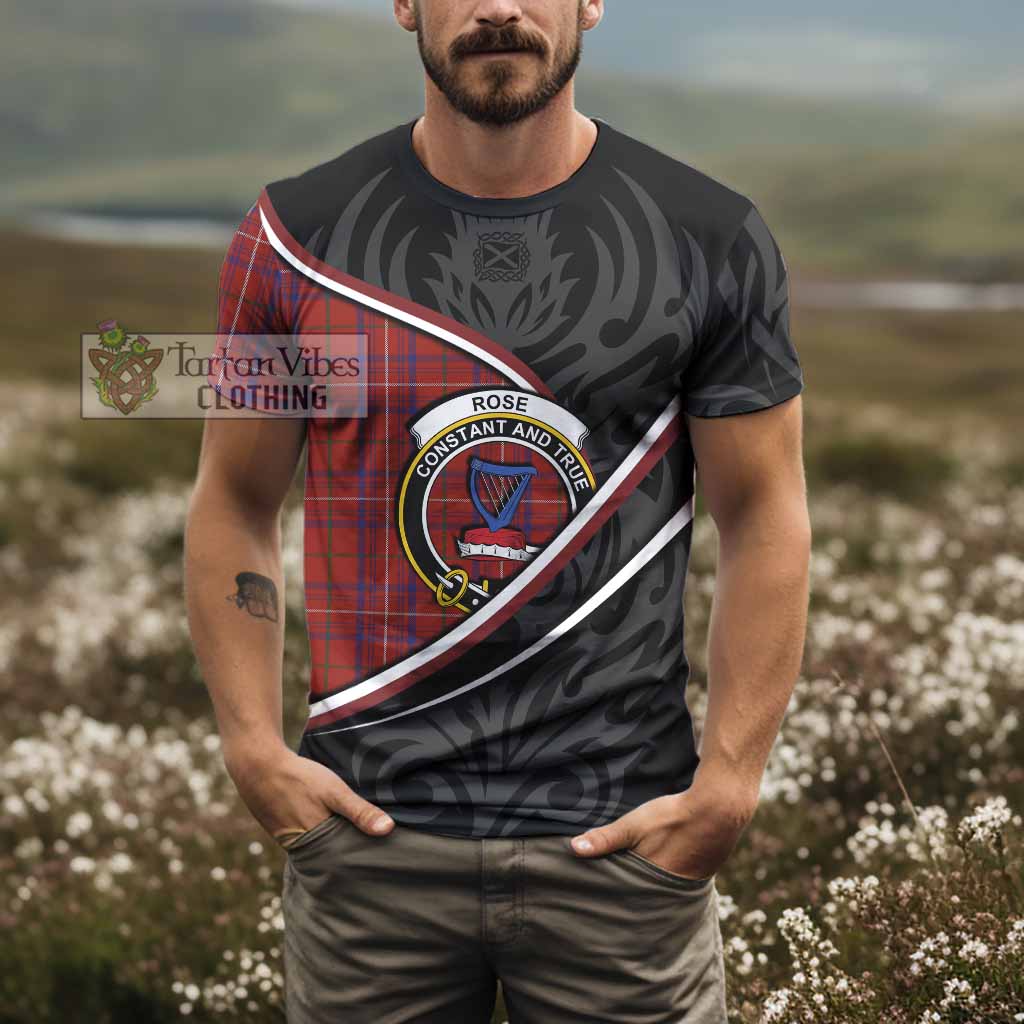 Rose Tartan Family Crest T-shirt Celtic Scottish Thistle Floral - Tartan Vibes Clothing