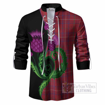 Rose Tartan Ghillie Shirt Traditional Scottish Thistle
