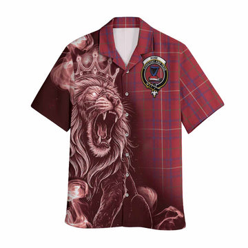 Rose Tartan Hawaiian Shirt Roaring Lion Heritage