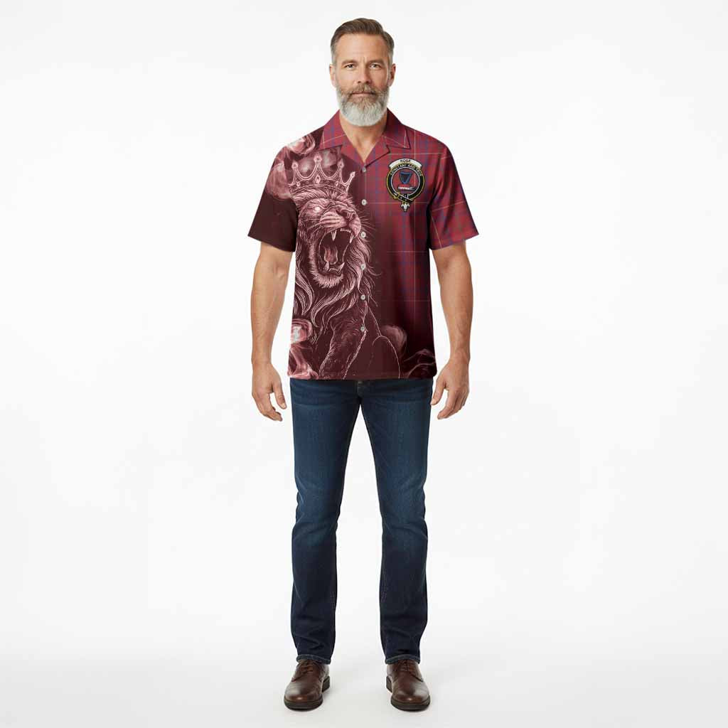 Rose Tartan Hawaiian Shirt Roaring Lion Heritage