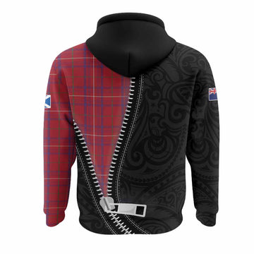 Rose Tartan Hoodie New Zealand Pattern Unique Zipper Stylized