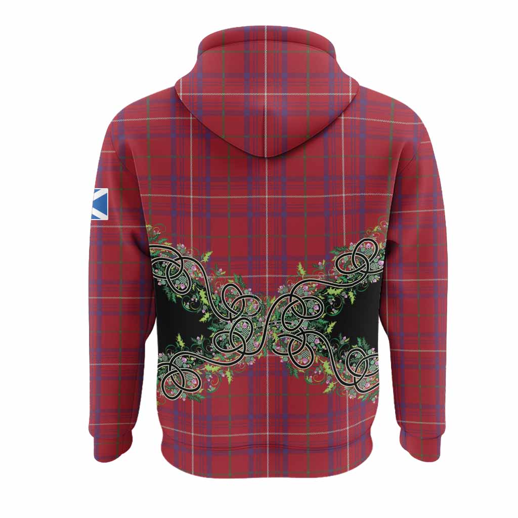 Rose Tartan Hoodie Thistle Scottish Spirit