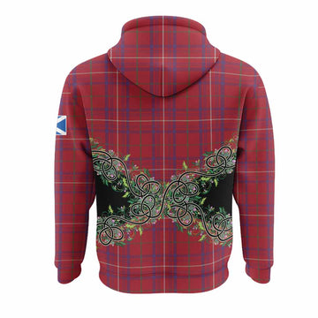 Rose Tartan Hoodie Thistle Scottish Spirit
