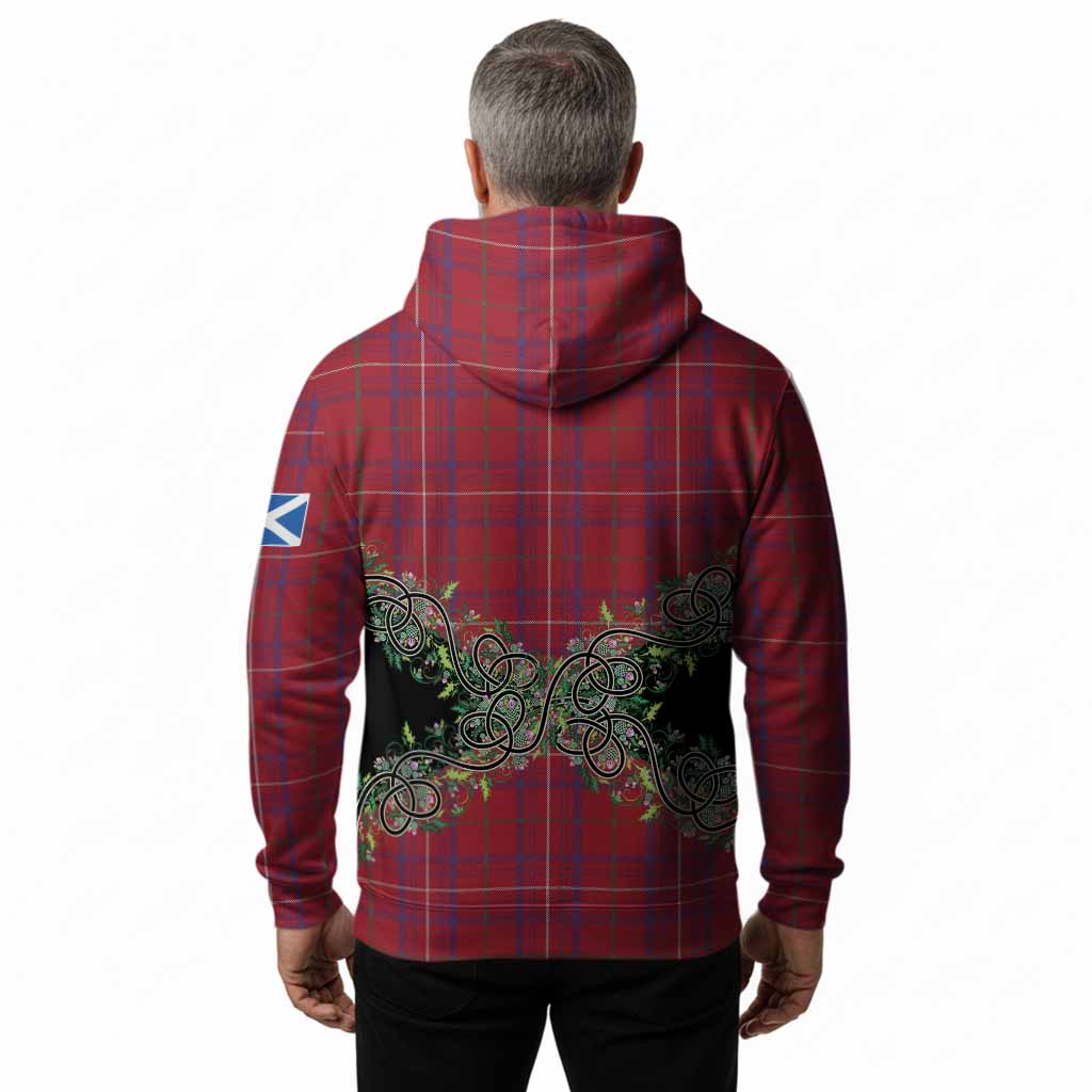 Rose Tartan Hoodie Thistle Scottish Spirit