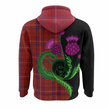 Rose Tartan Hoodie Traditional Scottish Thistle