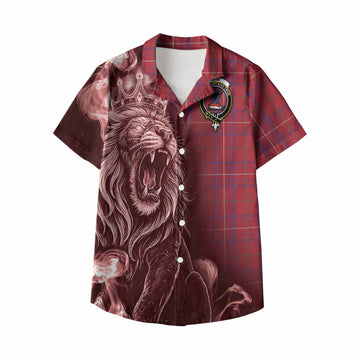 Rose Tartan Kid Hawaiian Shirt Roaring Lion Heritage