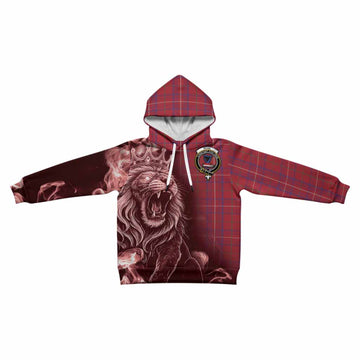 Rose Tartan Kid Hoodie Roaring Lion Heritage