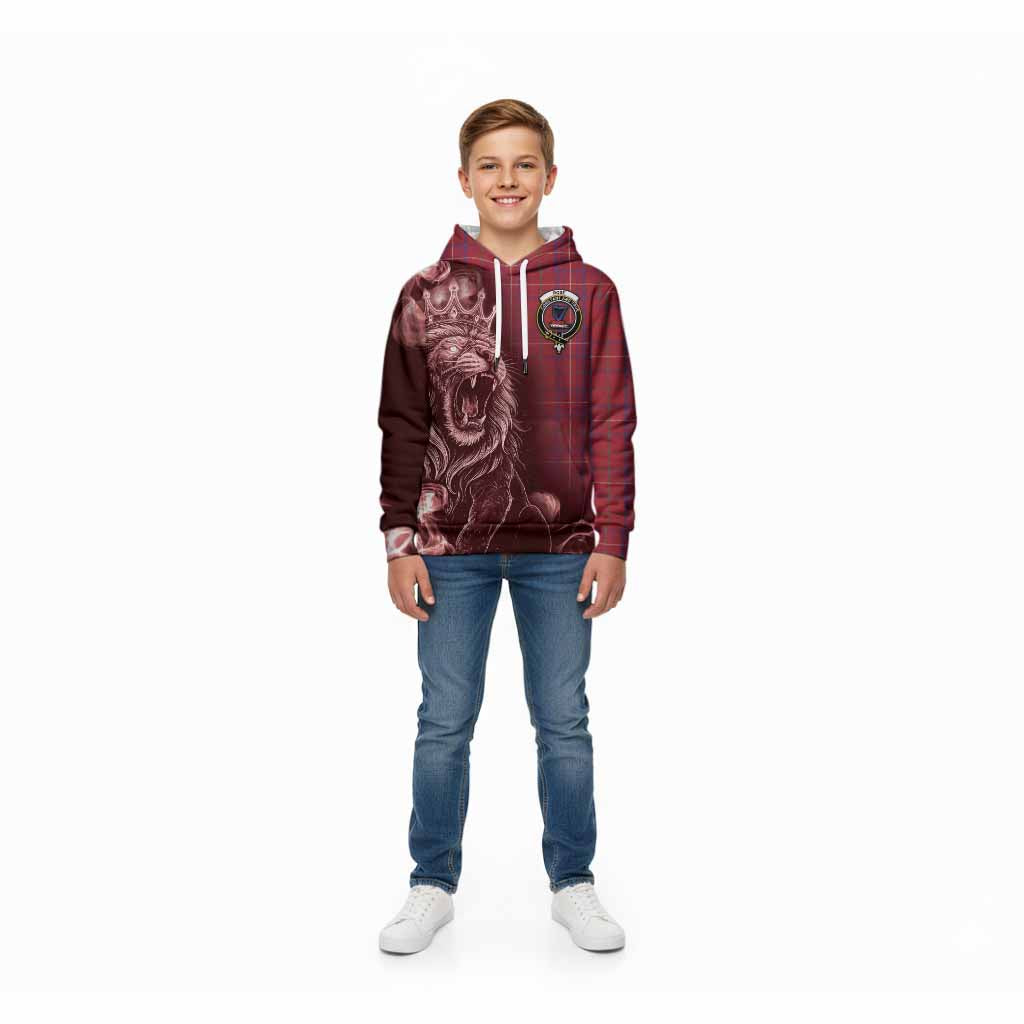 Rose Tartan Kid Hoodie Roaring Lion Heritage