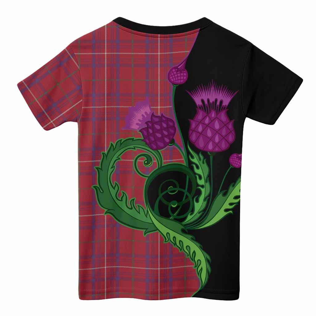 Rose Tartan Kid T-shirt Traditional Scottish Thistle