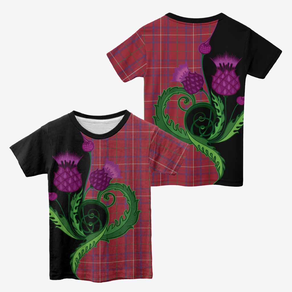 Rose Tartan Kid T-shirt Traditional Scottish Thistle