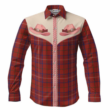 Rose Tartan Long Sleeve Button Shirts Wee Coo Cowgirl Cute Style