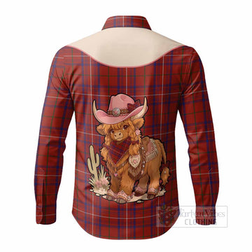 Rose Tartan Long Sleeve Button Shirts Wee Coo Cowgirl Cute Style