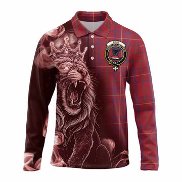 Rose Tartan Long Sleeve Polo Shirt Roaring Lion Heritage