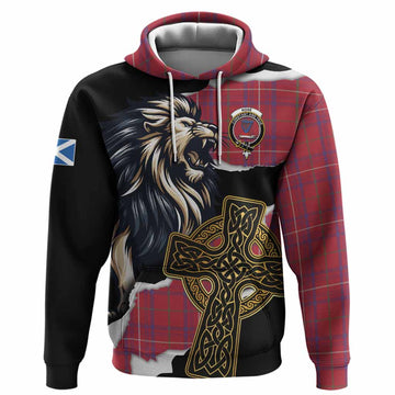 Rose Tartan Scottish Hoodie Lion Celtic Heritage