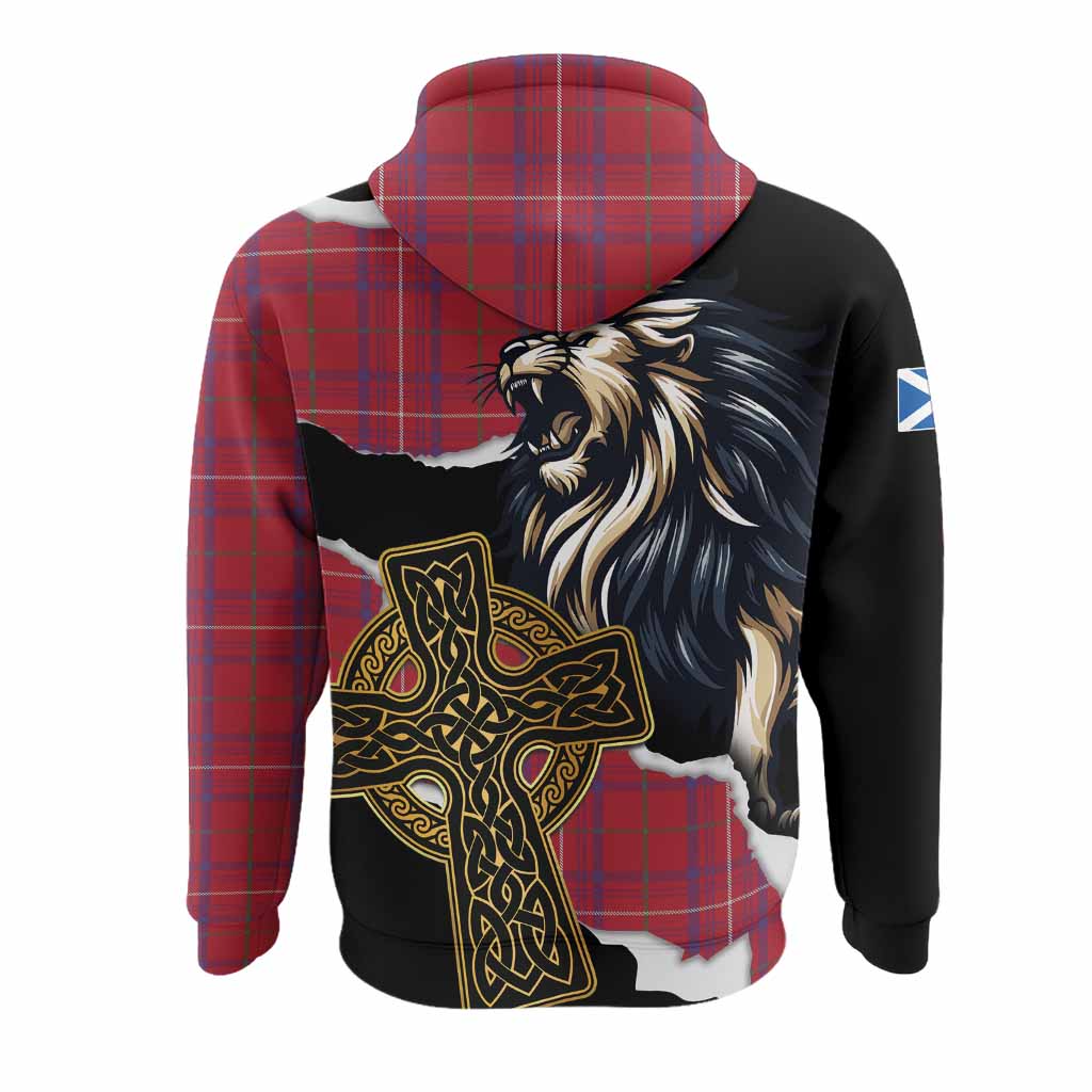 Rose Tartan Scottish Hoodie Lion Celtic Heritage