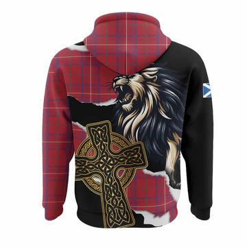 Rose Tartan Scottish Hoodie Lion Celtic Heritage
