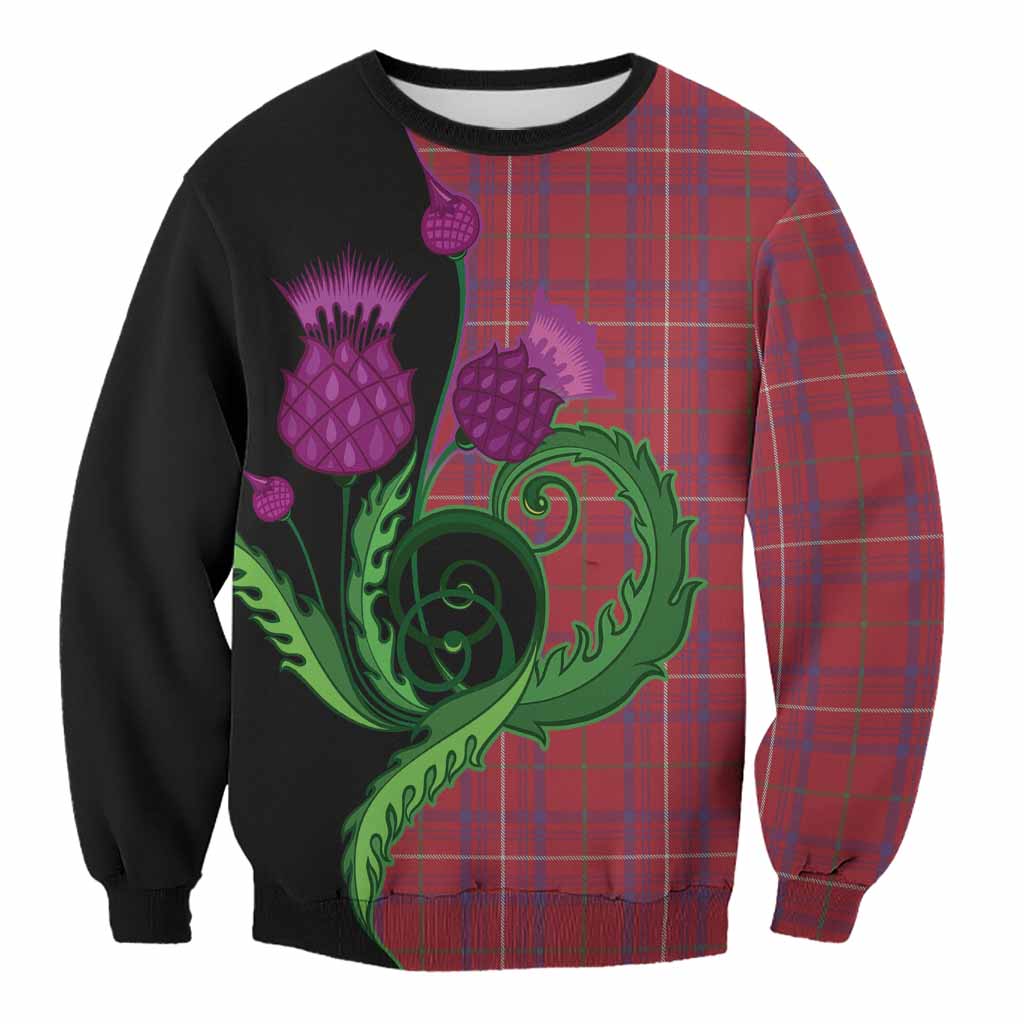 Rose Tartan Sweatshirt Traditional Scottish Thistle