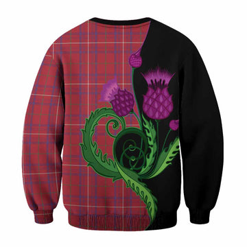 Rose Tartan Sweatshirt Traditional Scottish Thistle