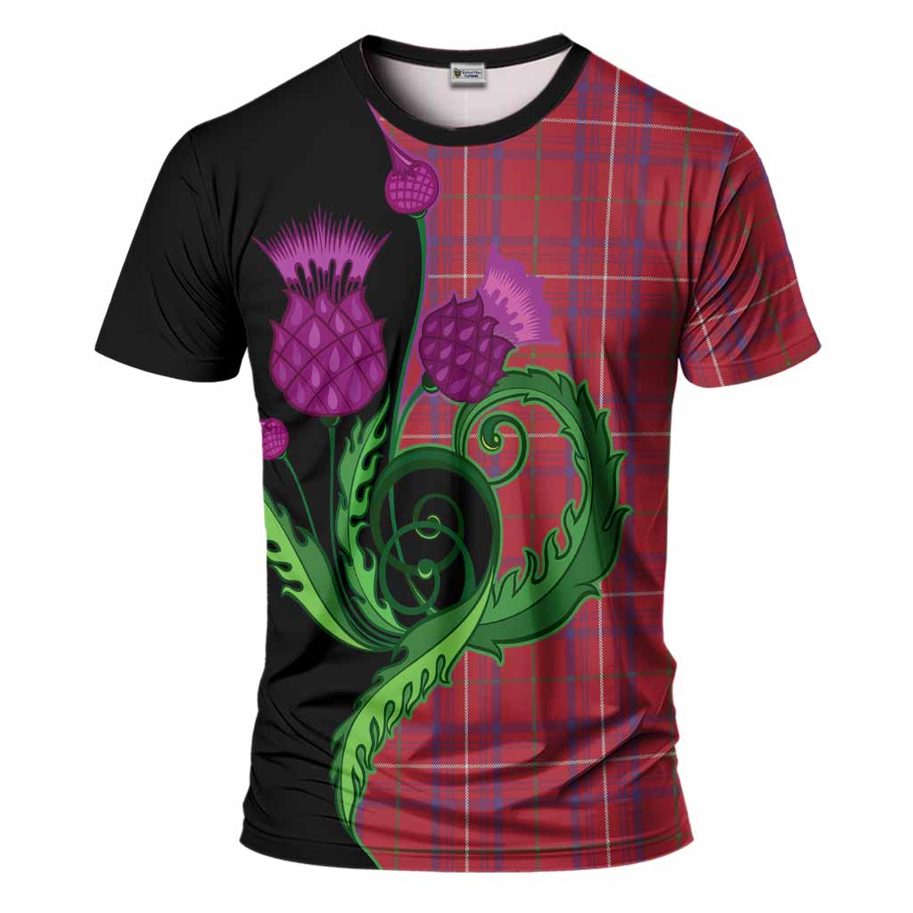 Rose Tartan T-Shirt Traditional Scottish Thistle