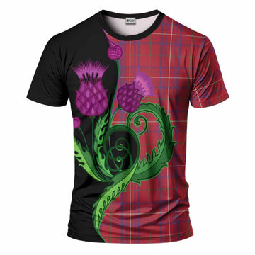 Rose Tartan T-Shirt Traditional Scottish Thistle
