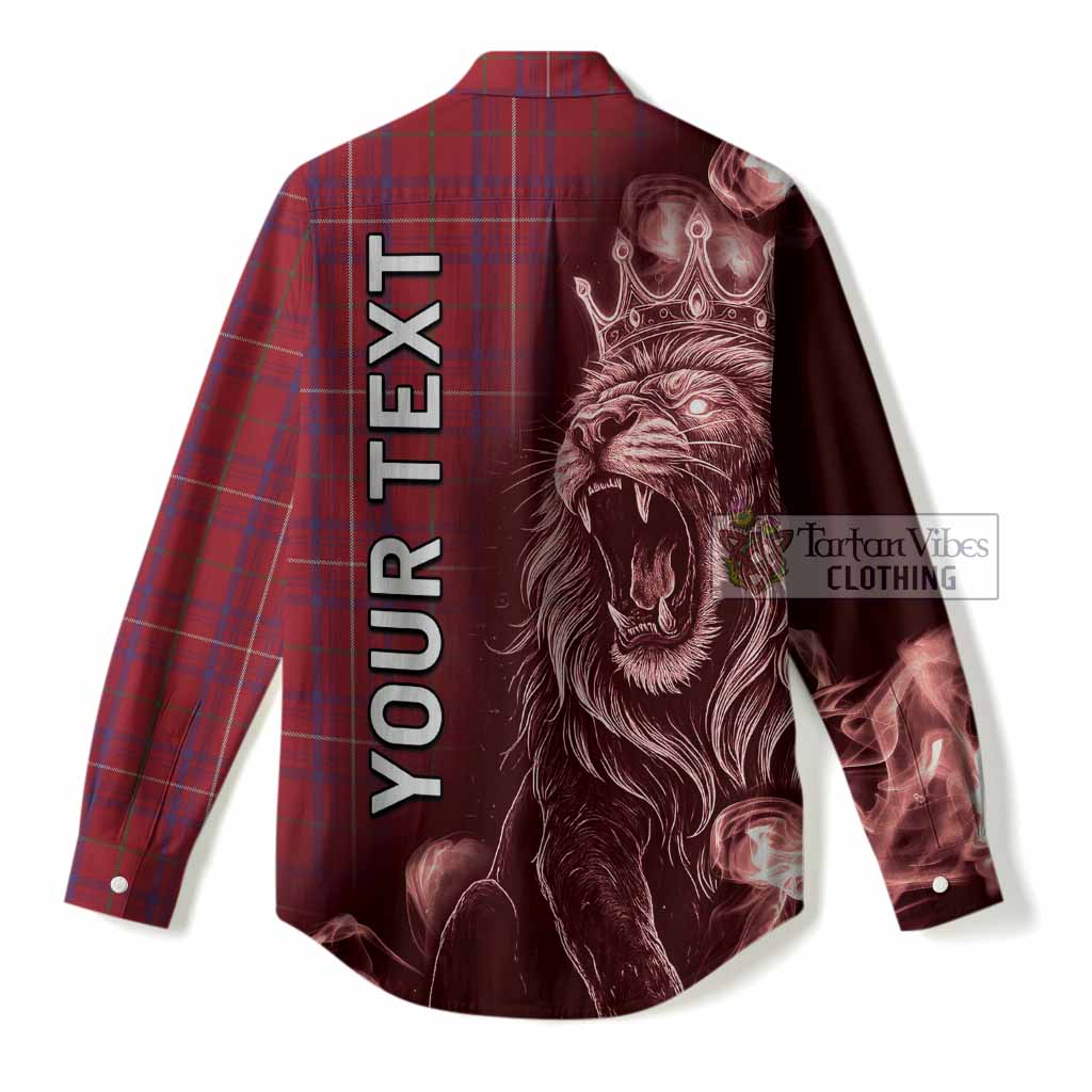 Rose Tartan Women Casual Shirt Roaring Lion Heritage