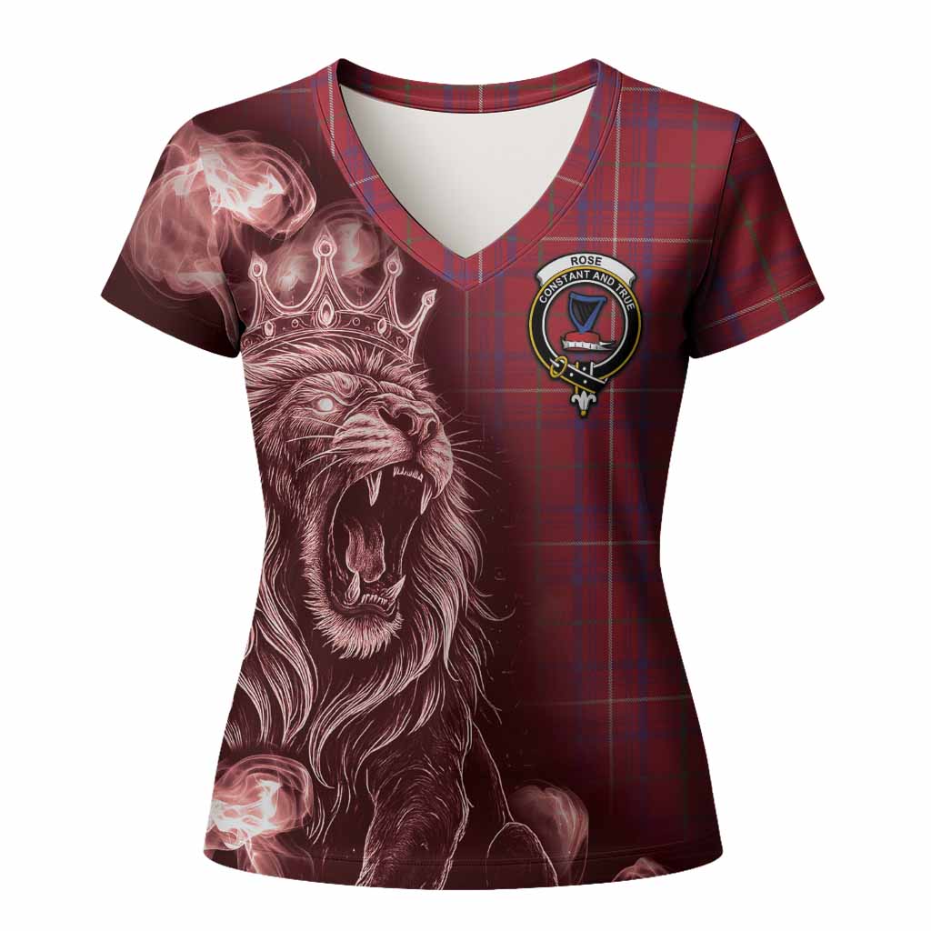 Rose Tartan Women T shirt Roaring Lion Heritage