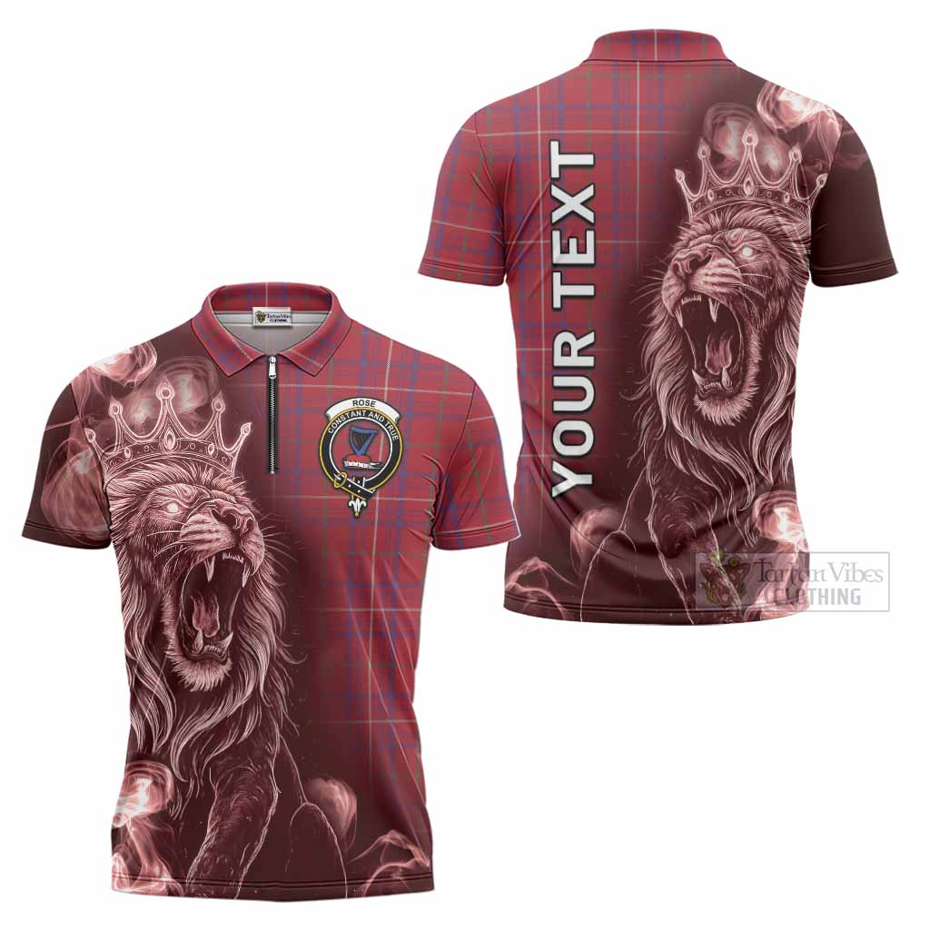 Rose Tartan Zipper Polo Shirt Roaring Lion Heritage