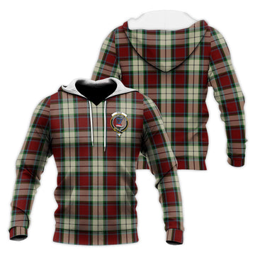 Rose White Dress Tartan Knitted Hoodie with Family Crest