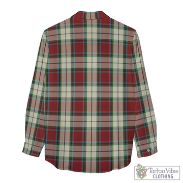 Rose White Dress Tartan Womens Casual Shirt with Family Crest