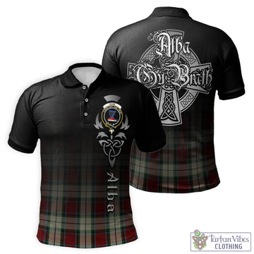 Rose White Dress Tartan Polo Shirt Featuring Alba Gu Brath Family Crest Celtic Inspired