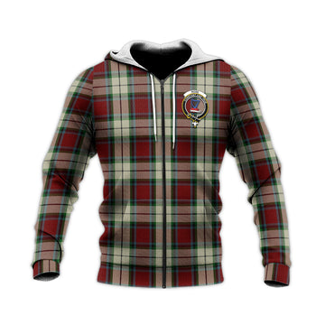 Rose White Dress Tartan Knitted Hoodie with Family Crest