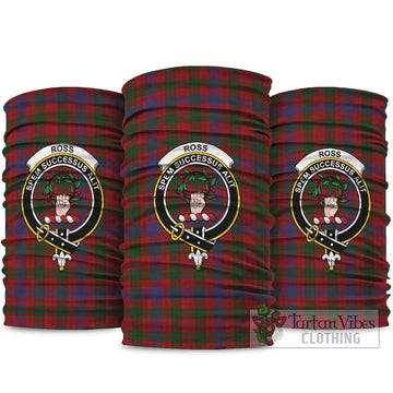Ross Tartan Neck Gaiters, Tartan Bandanas, Tartan Head Band with Family Crest