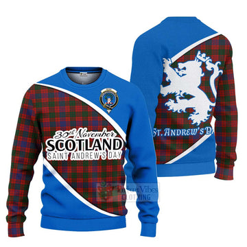 Tartan Vibes Clothing Ross Family Crest Tartan Knitted Sweater Celebrate Saint Andrew's Day in Style