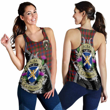 Tartan Vibes Clothing Ross Tartan Family Crest Women's Racerback Tanks Lion Rampant Royal Thistle Shield Celtic Inspired