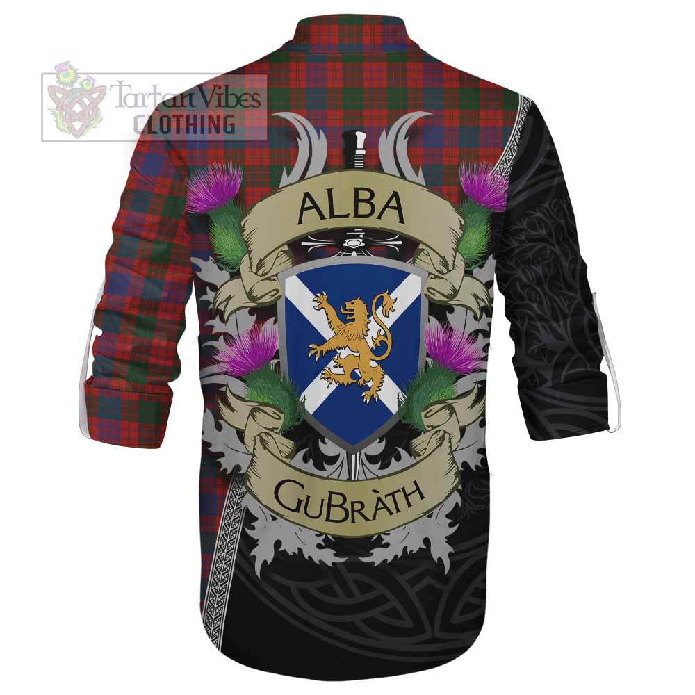 Tartan Vibes Clothing Ross Tartan Family Crest Ghillie Kilt Shirt Lion Rampant Royal Thistle Shield Celtic Inspired