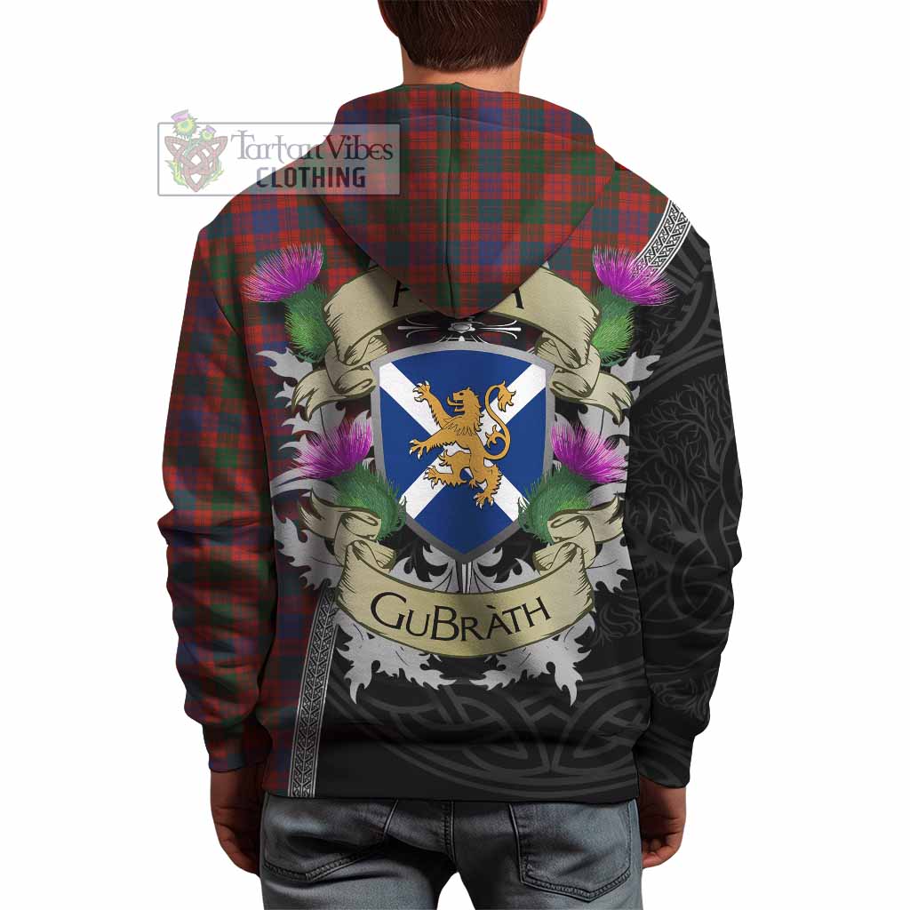 Tartan Vibes Clothing Ross Tartan Family Crest Hoodie Lion Rampant Royal Thistle Shield Celtic Inspired
