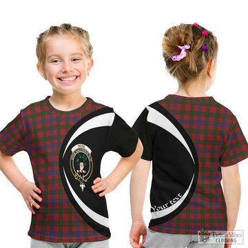 Ross Tartan Kid T-Shirt with Family Crest Circle Style - Tartan Vibes Clothing