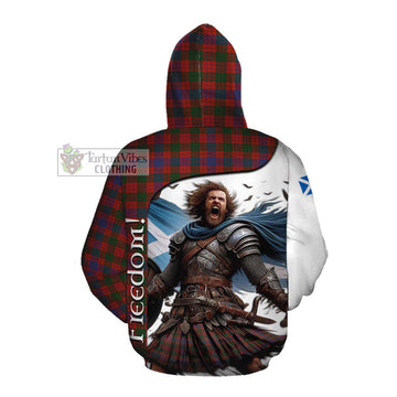 Tartan Vibes Clothing Ross Crest Tartan Cotton Hoodie Inspired by the Freedom of Scottish Warrior