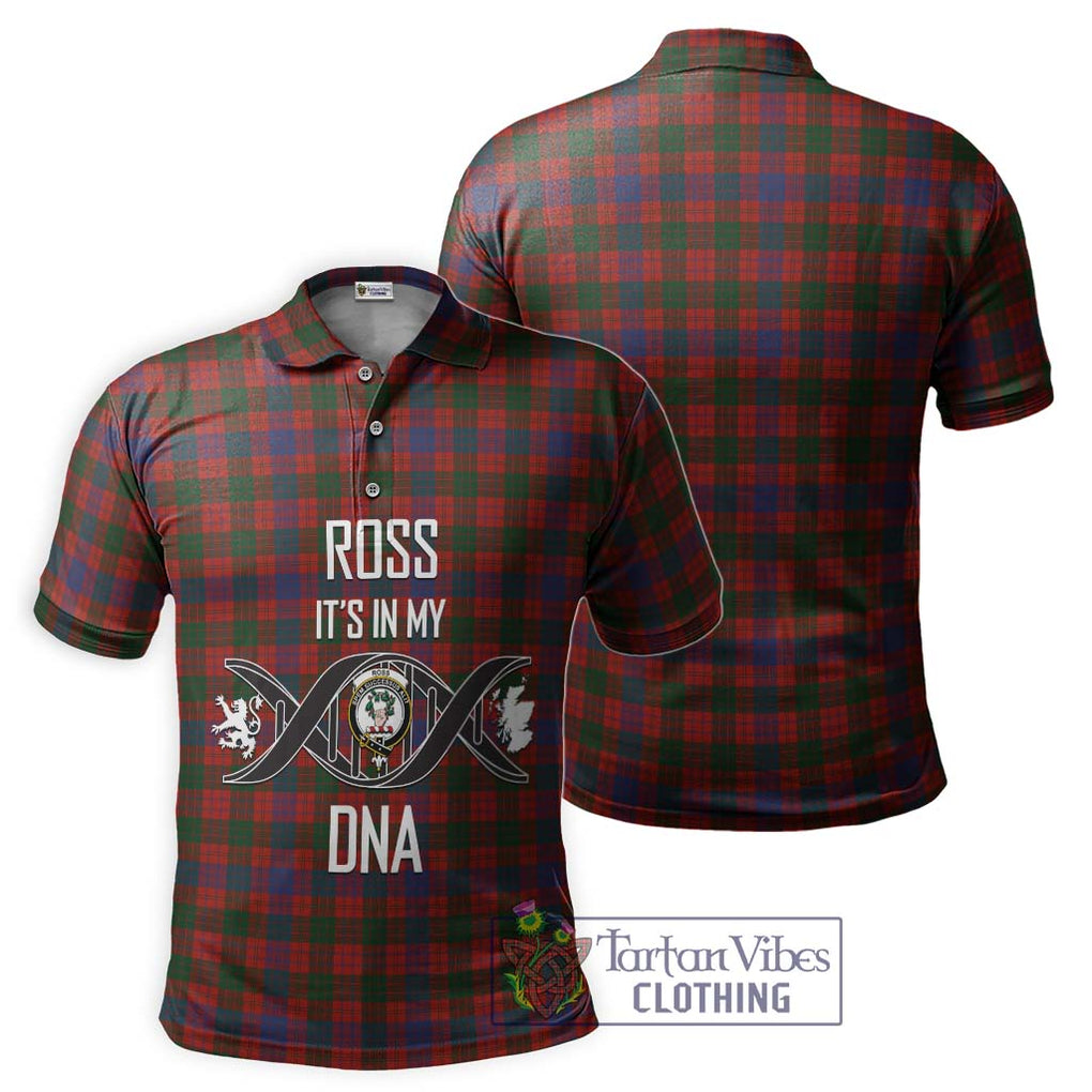 Ross Tartan Polo Shirt with Family Crest DNA In Me Style - Tartanvibesclothing Shop