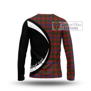 Ross Tartan Long Sleeve T-Shirt with Family Crest Circle Style - Tartan Vibes Clothing