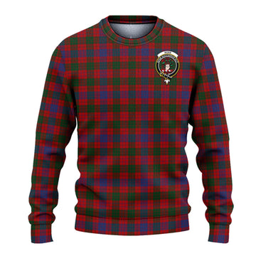 Ross Tartan Knitted Sweater with Family Crest - Tartanvibesclothing