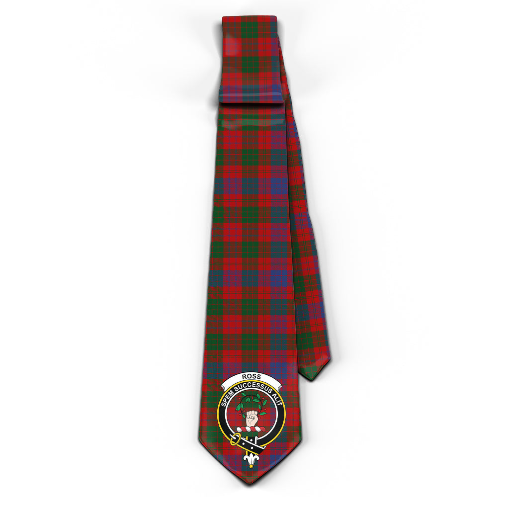 Ross Tartan Classic Necktie with Family Crest - Tartan Vibes Clothing